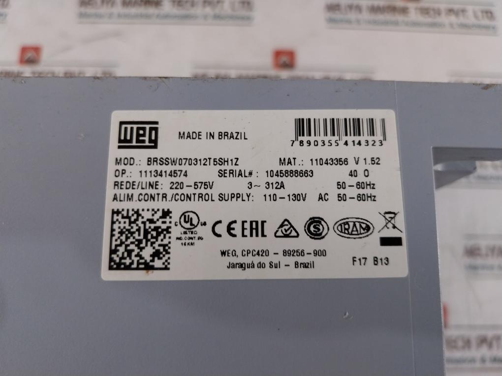 Weg Ssw 07 Soft-starter Brssw070312T5Sh1Z