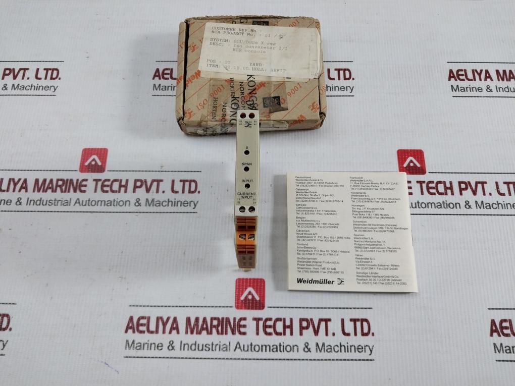 Weidmuller-9-To-30Vdc-W408-00A3-Analog-Isolator-Upac-208720-1