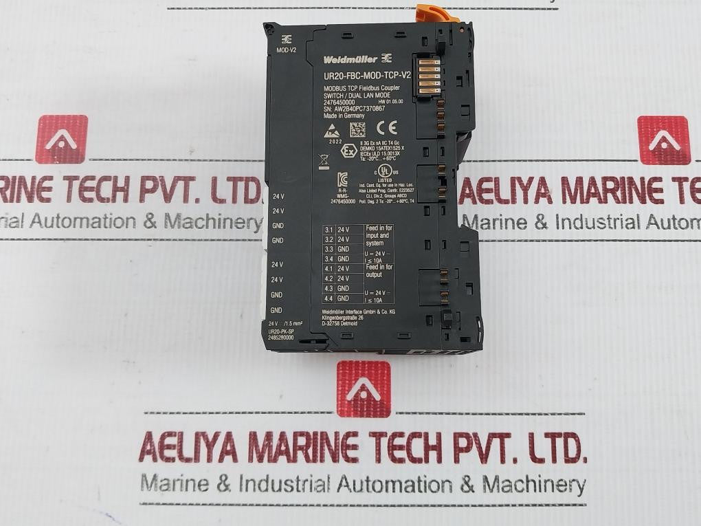 Weidmuller-Modbus-Tcp-Fieldbus-Coupler-24-V-1-5-Mm2-Ur20-Fbc-Mod-Tcp-V2-7