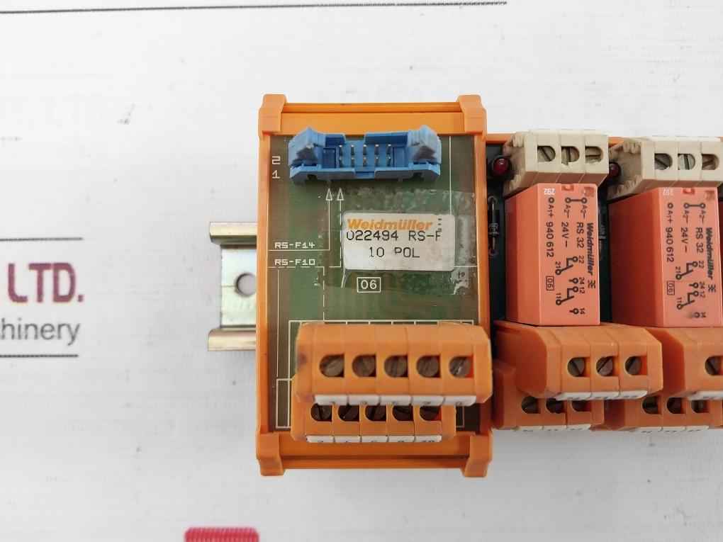 Weidmuller 022494 10 Pole Terminal Block Interface Module 24V Sc3 8A/250V