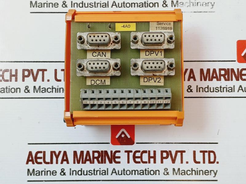 Weidmuller 1126919 Terminal Module 4 Female Connectors Board Rev 1.0 -4A0, -9A0
