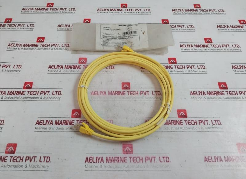 Weidmuller 1251580050 Ethernet Patch Cable Ie-c6Fp8Ly0050M40M40-y, E316369