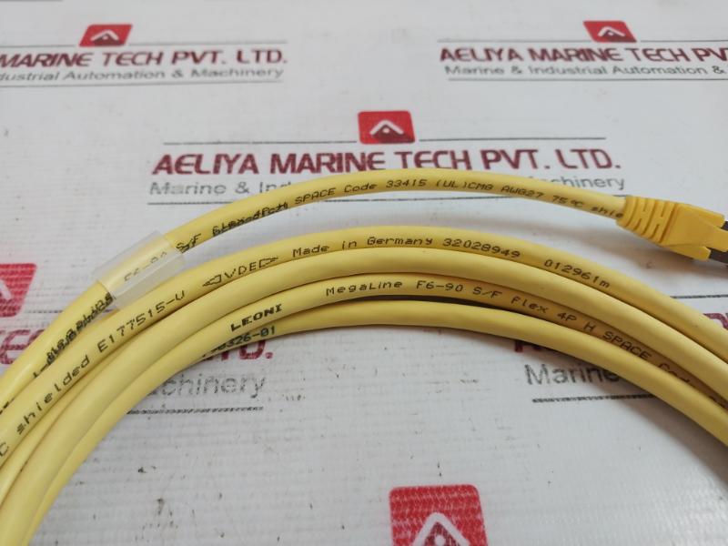 Weidmuller 1251580050 Ethernet Patch Cable Ie-c6Fp8Ly0050M40M40-y, E316369