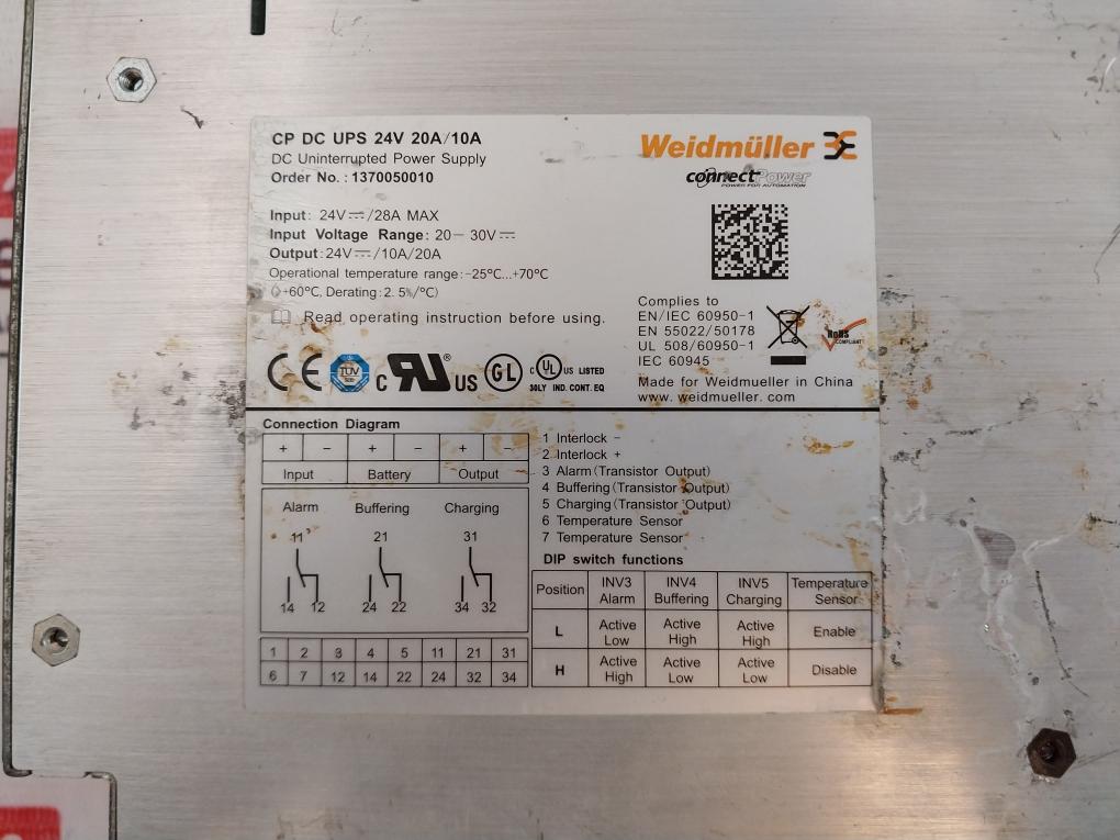 Weidmuller 1370050010 Uninterrupted Power Supply