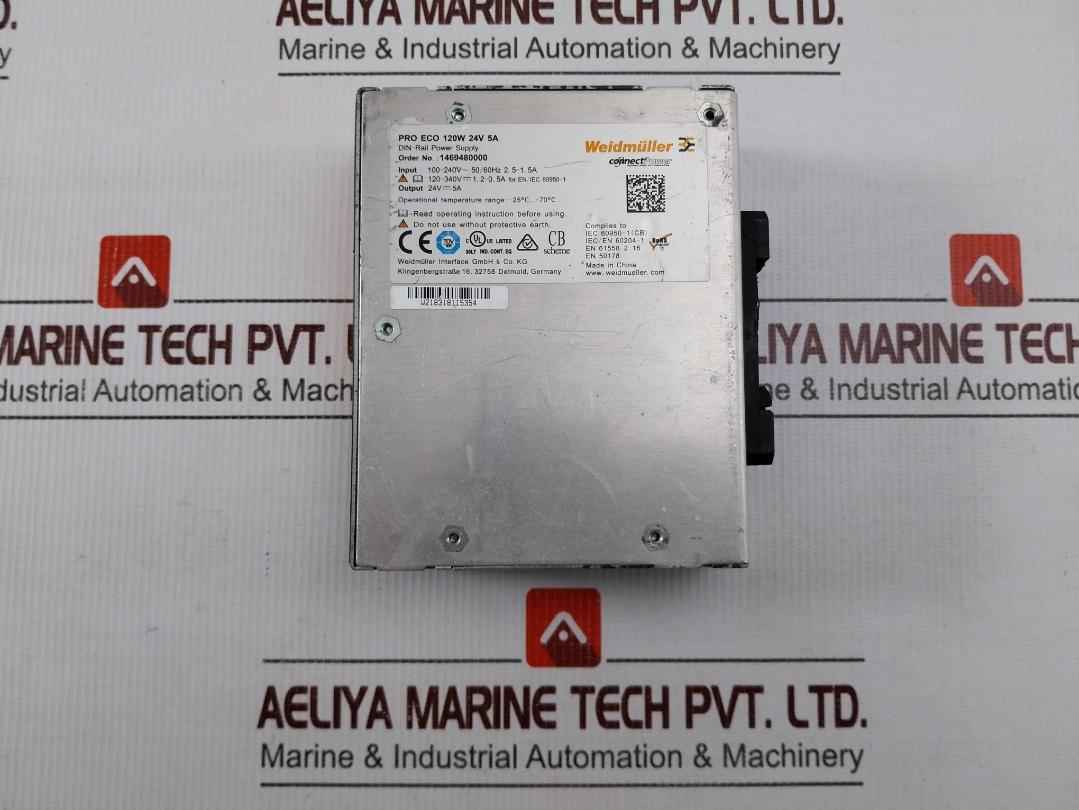 Weidmuller 1469480000 Din-rail Connect Power Supply Module 120w 24v 5a