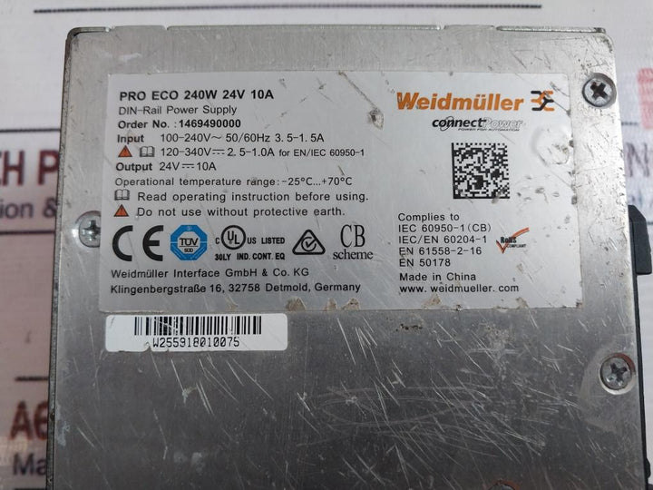 Weidmuller 1469490000 Din-rail Power Supply