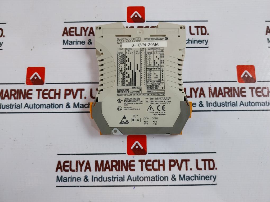 Weidmuller 8560740000 V.3 Wasa Pro Dc/Dc Signal Converter 0-10V/4-20Ma