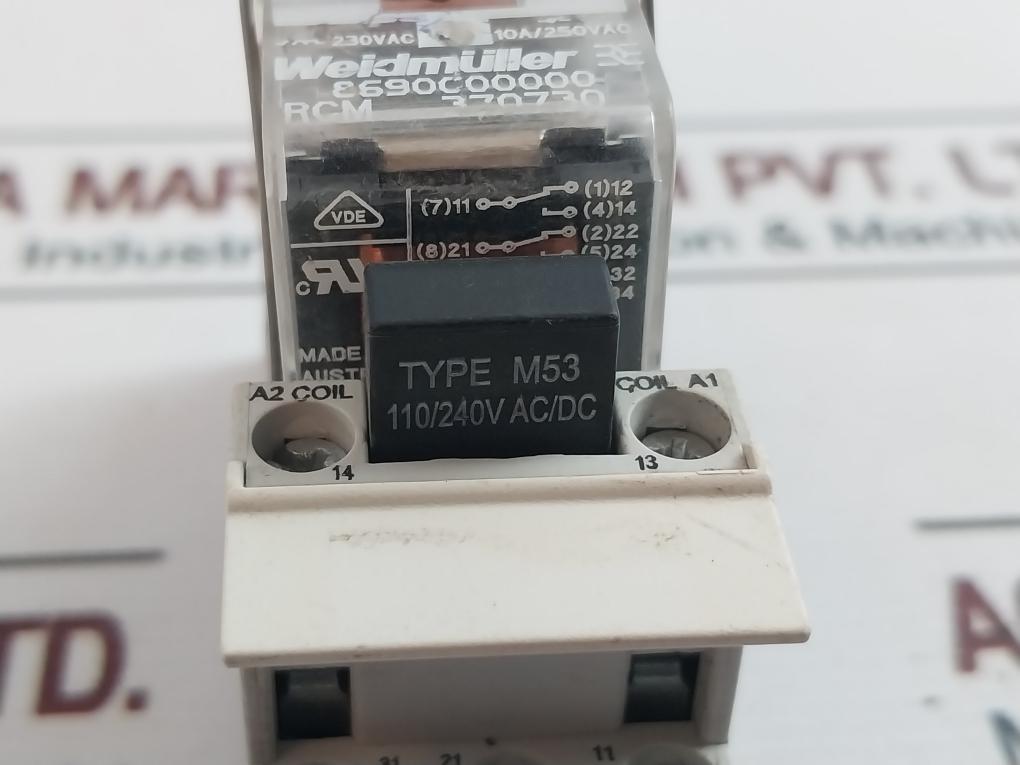 Weidmuller 8690000000 Relay With Base Rcm 370730
