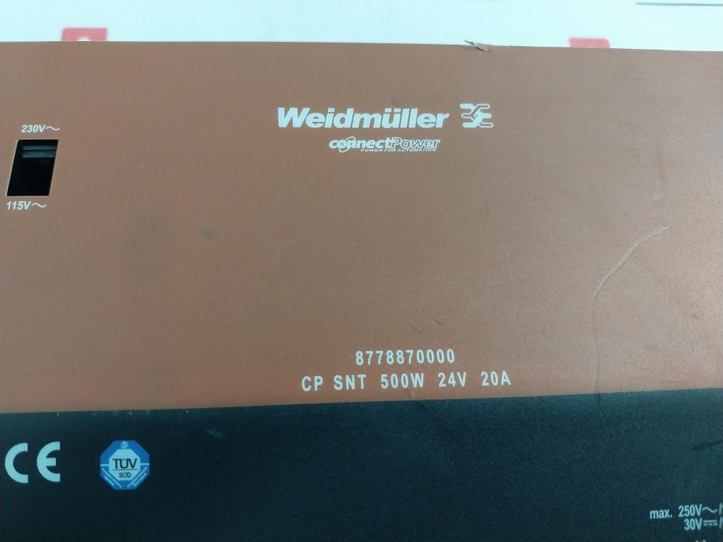 Weidmuller 8778870000 Power Supply 24V 20A