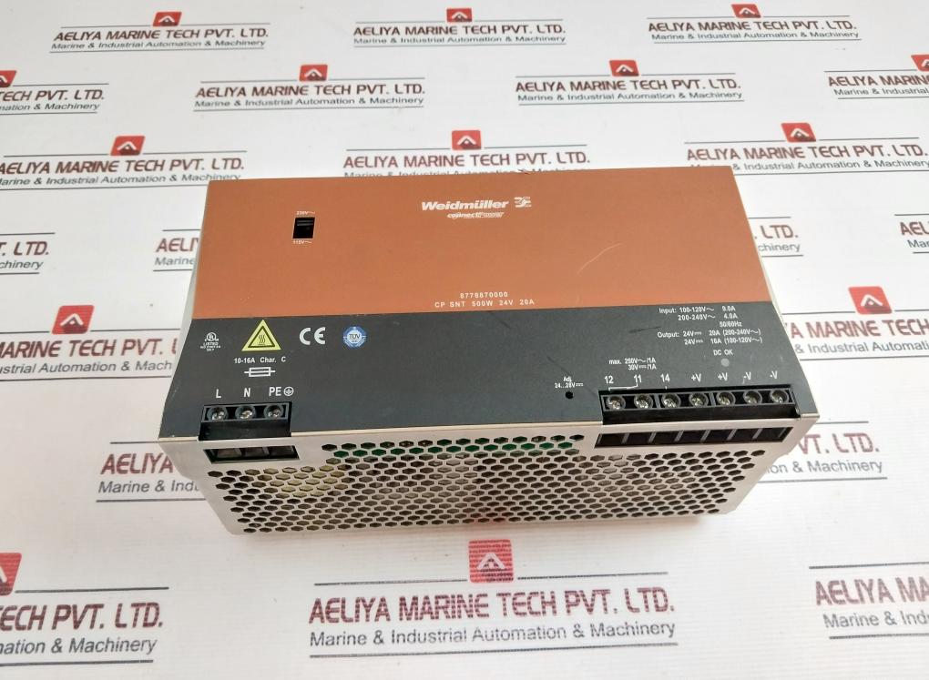Weidmuller 8778870000 Power Supply 24V 20A
