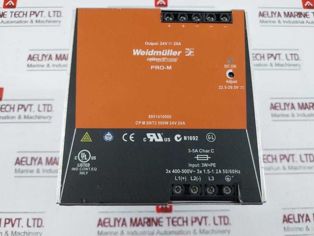 Weidmuller 8951410000 Connect Power Supply 24V Rev 0.8A