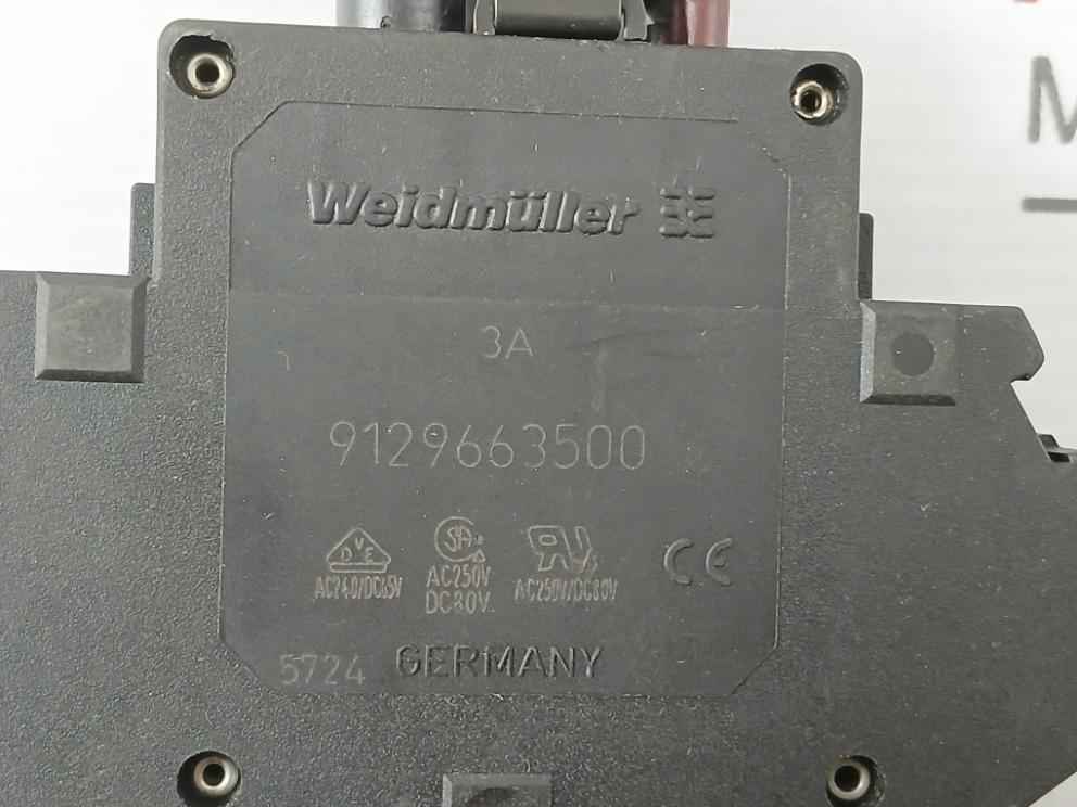 Weidmuller 9129663500 Circuit Breaker 3A Ac240/Dc65V