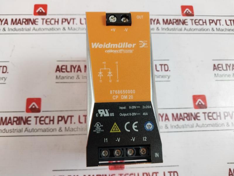 Weidmuller Cp Dm 20 8768650000 Din-rail Power Supply 24vdc/ 0-28vdc