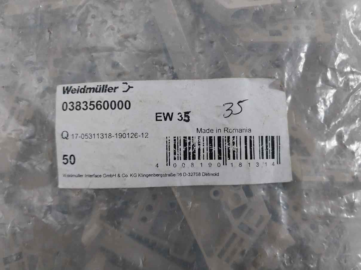 Weidmuller End Bracket 0383560000 1 Packet (50 Pcs)