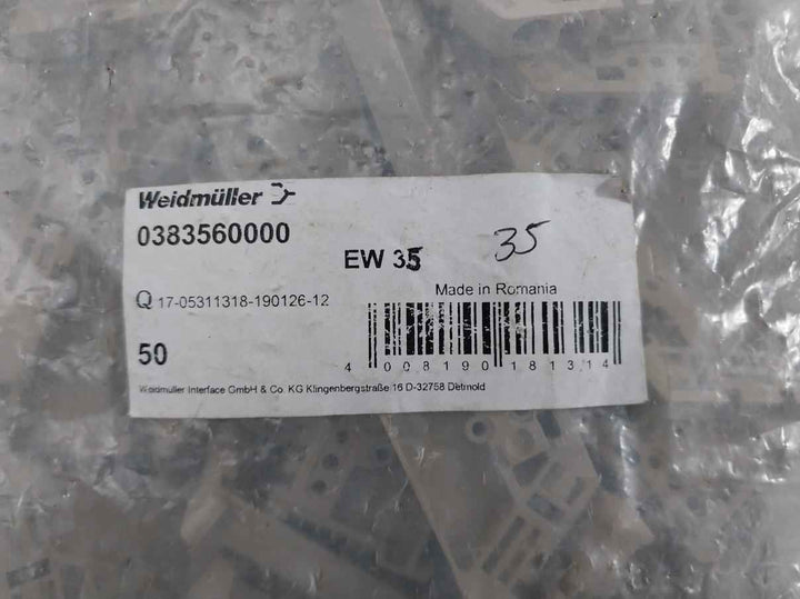 Weidmuller End Bracket 0383560000 1 Packet (50 Pcs)