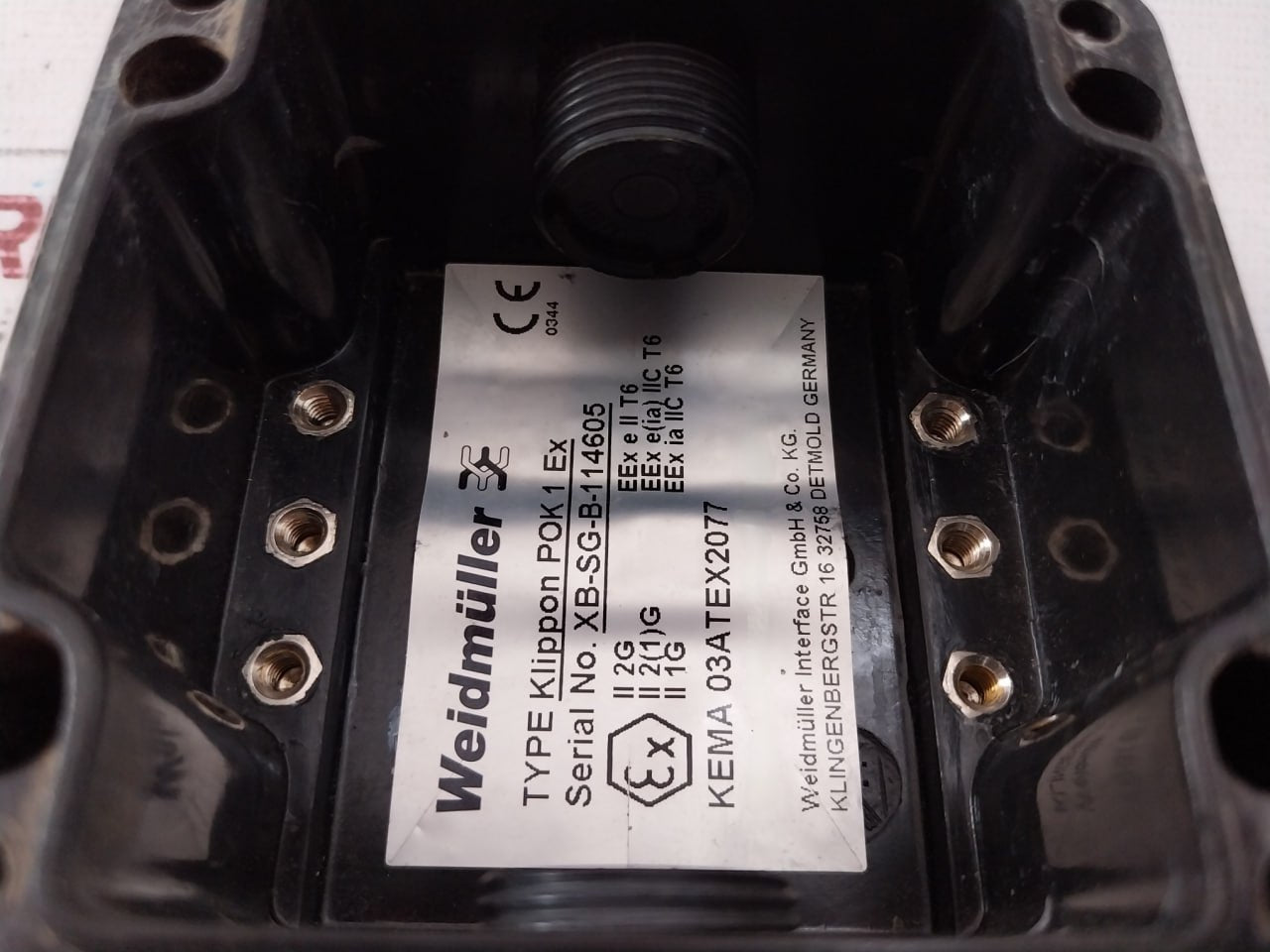 Weidmuller Klippon Pok 1 Ex Electrical Junction Box 03Atex2077 21231/23231