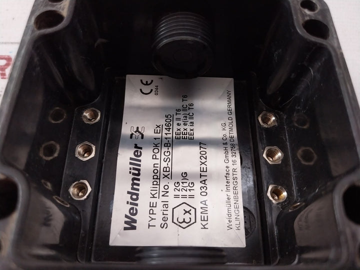Weidmuller Klippon Pok 1 Ex Electrical Junction Box 03Atex2077 21231/23231