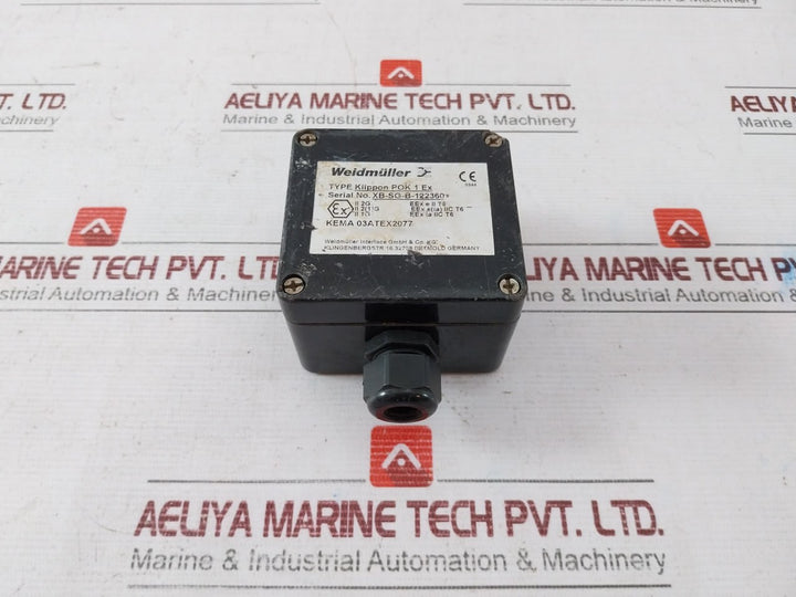 Weidmuller Klippon Pok 1 Ex Electrical Junction Box 03Atex2077 21231/23231
