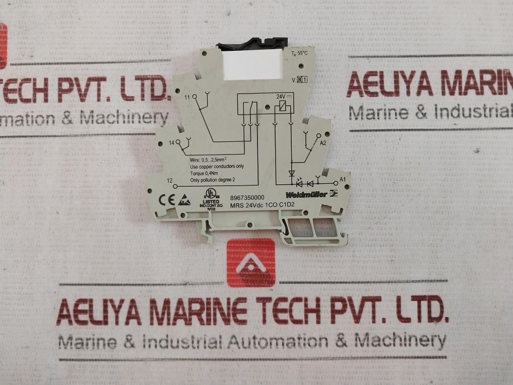 Weidmuller Mrs 8967350000 Relay Module 24Vdc 1Co C1D2 6A/277Vac