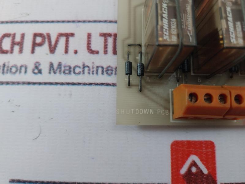 Weidmuller P7045 Shutdown Pc Board Schrack 10A/250Vac 3 Relay Module 5A
