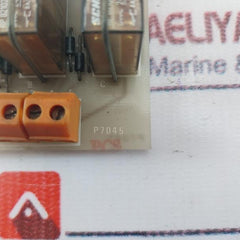 Weidmuller P7045 Shutdown Pc Board Schrack 10A/250Vac 3 Relay Module 5A