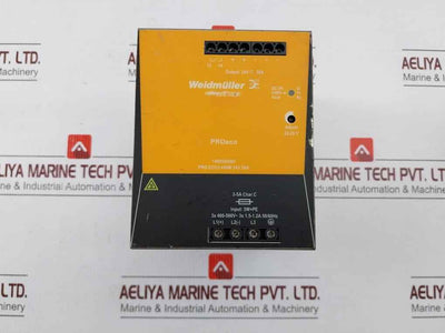 Weidmuller Pro Eco3 480W 24V 20A Din Rail Power Supply 3X400-500V 50/60Hz