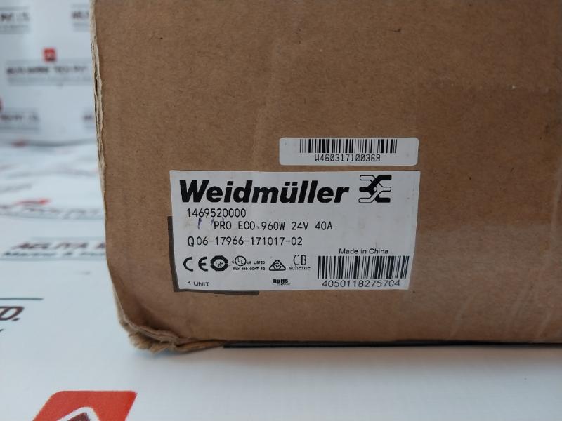 Weidmuller Pro Eco 960w 24v 40a Power Supply 4050118275704