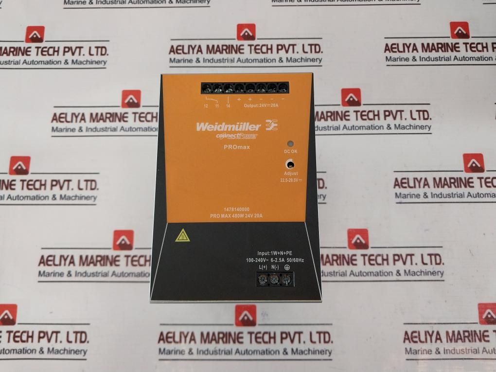 Weidmuller Pro Max 480W 24V 20A Power Supply 1478140000