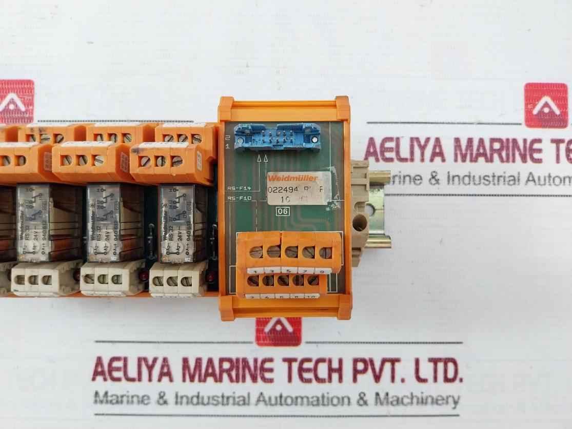 Weidmuller Rs-f14 Terminal Interface Relay Module Rs-f10 022494 24V 10A/250Vac