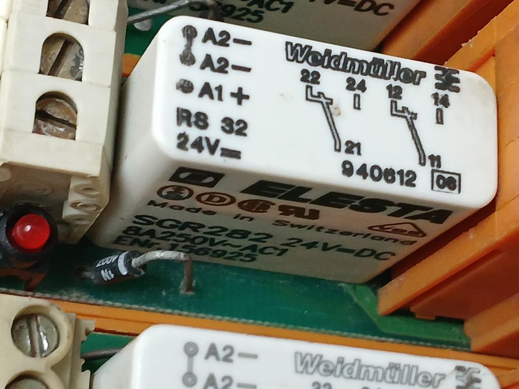 Weidmuller Rs 32 Relay Module 9406121001 Sgr282 24Vdc 8A 250V