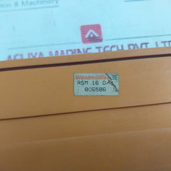 Weidmuller Rsm 16 Relay Module Es 900309 Ps 08-92 806586 300V 10A