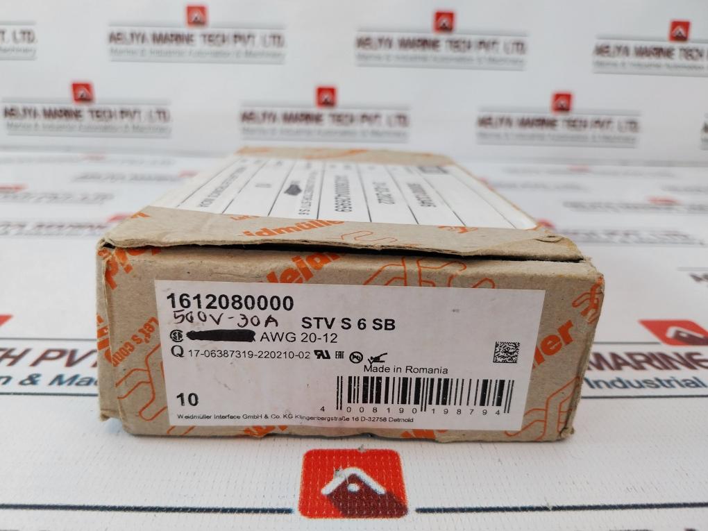 Lot Of 10X Weidmuller Stv S 6 Sb Plug Connector