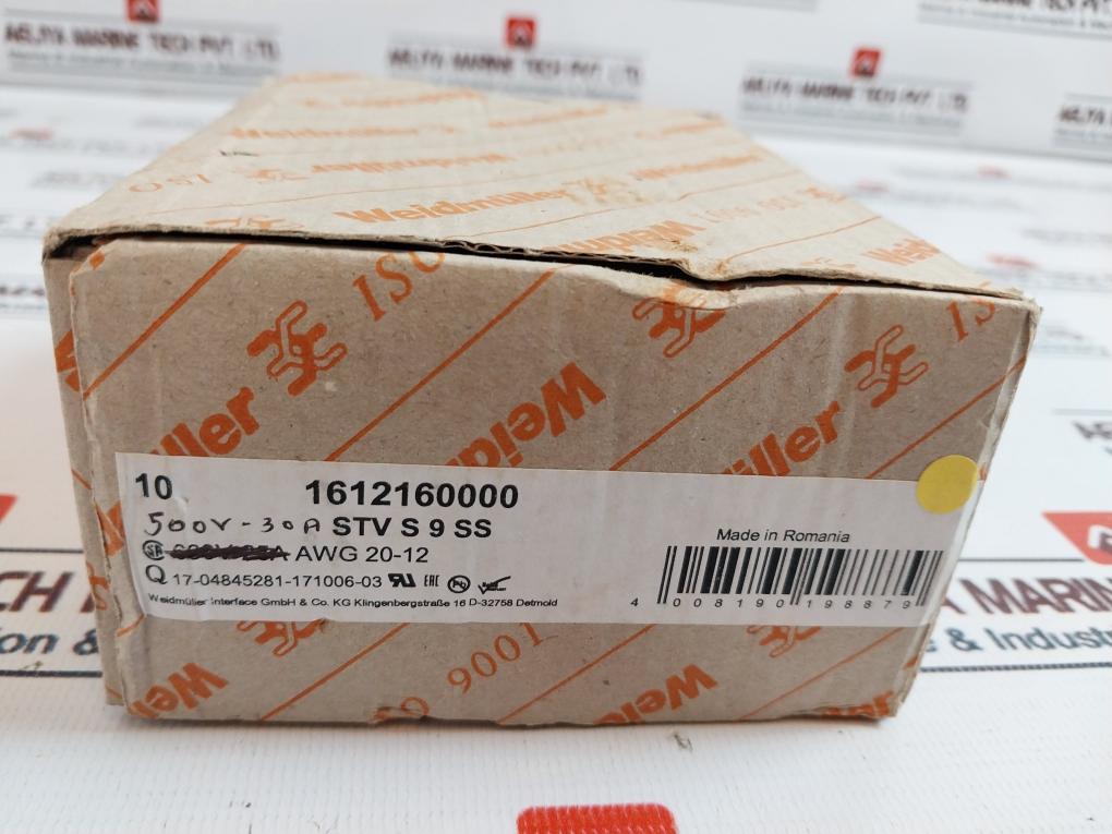 Weidmuller Stv S 9 Ss Plug-in Connector 1612160000 30A 500V