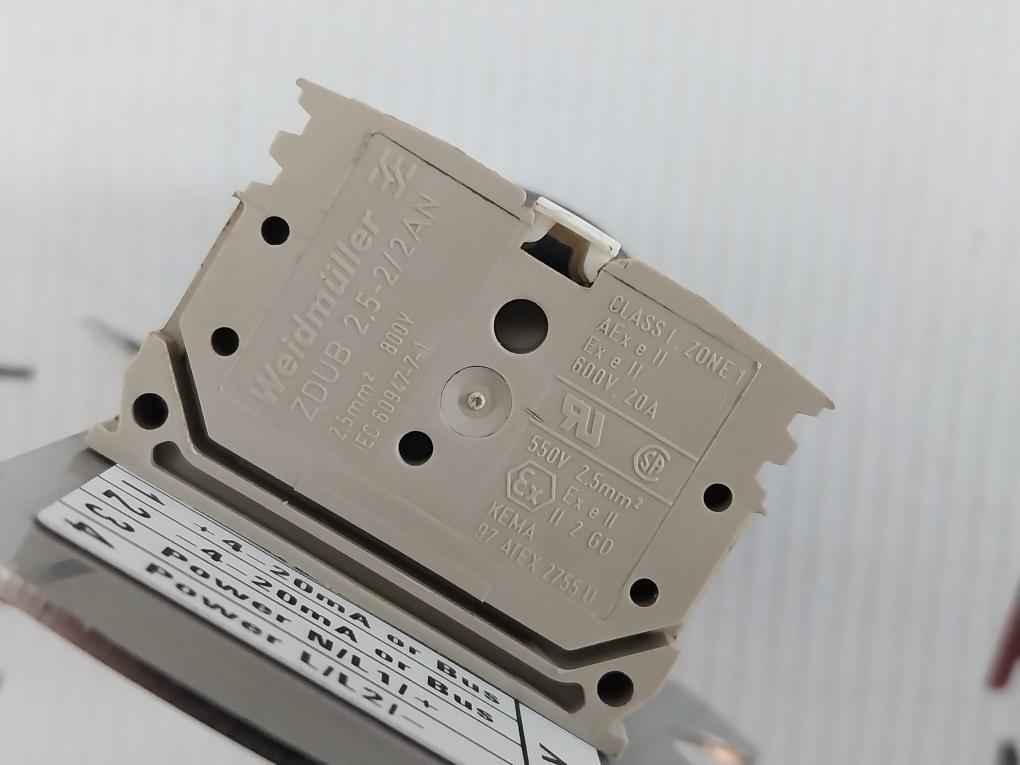 Weidmuller Terminal Block Zdub 2.5-2/2An