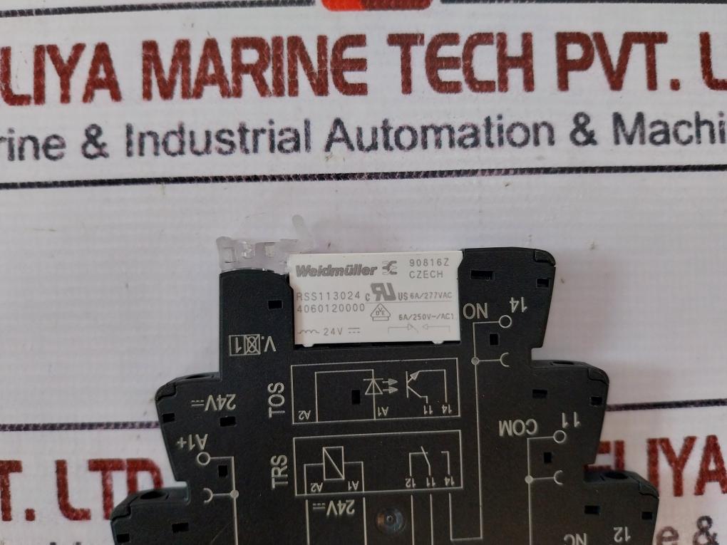 Lot Of 6X Weidmuller Trs 24Vdc 1Co Relay