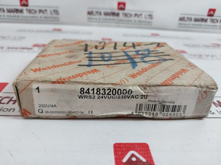 Weidmuller Wrs 2 Relay 24Vuc/230Vac 2U 250V/4A 300V Ehl 22.5