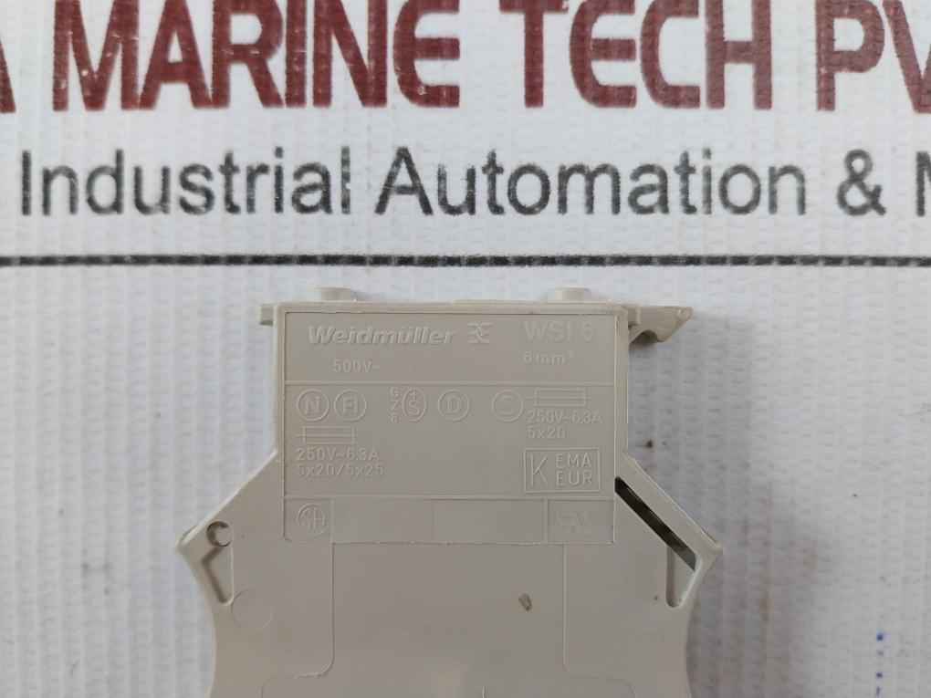 Weidmuller Wsi 6 Terminal Fuse 500v 6mm2 6.3a 5x20/5x25