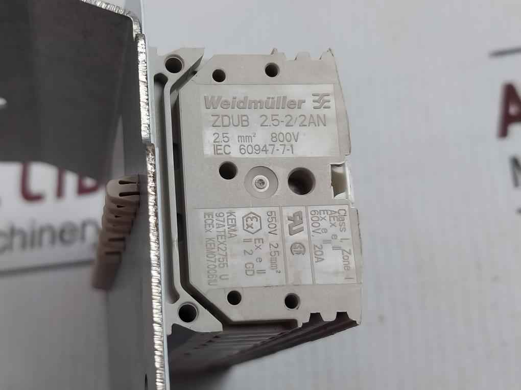 Weidmuller Zdub 2.5-2/2An Current Transformer Terminal Block Plate 600V 20A