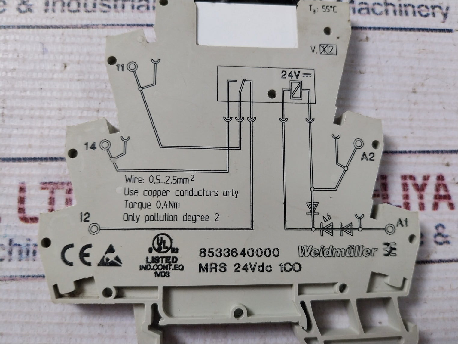 Weidmuller Mrs 24Vdc 1Co Relay Module 8533640000 6A/250