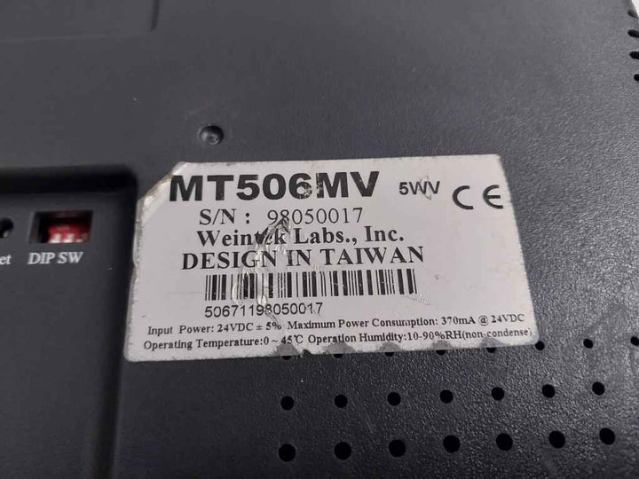 Weintek Mt506Mv Hmi Touch Screen Panel Display 0~45°C 10-90% 5Wv