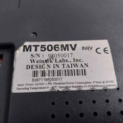 Weintek Mt506Mv Hmi Touch Screen Panel Display 0~45°C 10-90% 5Wv