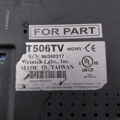 Weintek Mt506Tv Human Machine Interface W/ Display 24Vdc 0~45°C(Not Working)