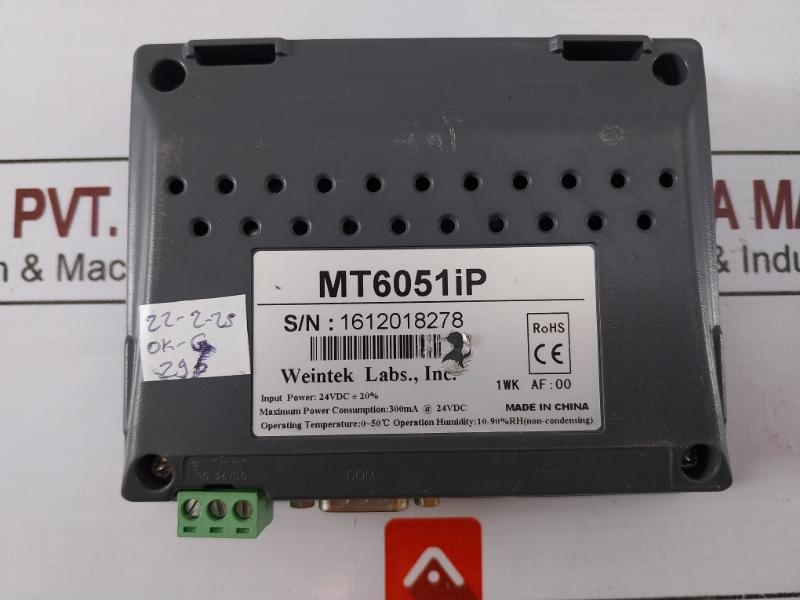 Weintek Mt6051Ip Digital Touchscreen Interface 300Ma 24Vdc