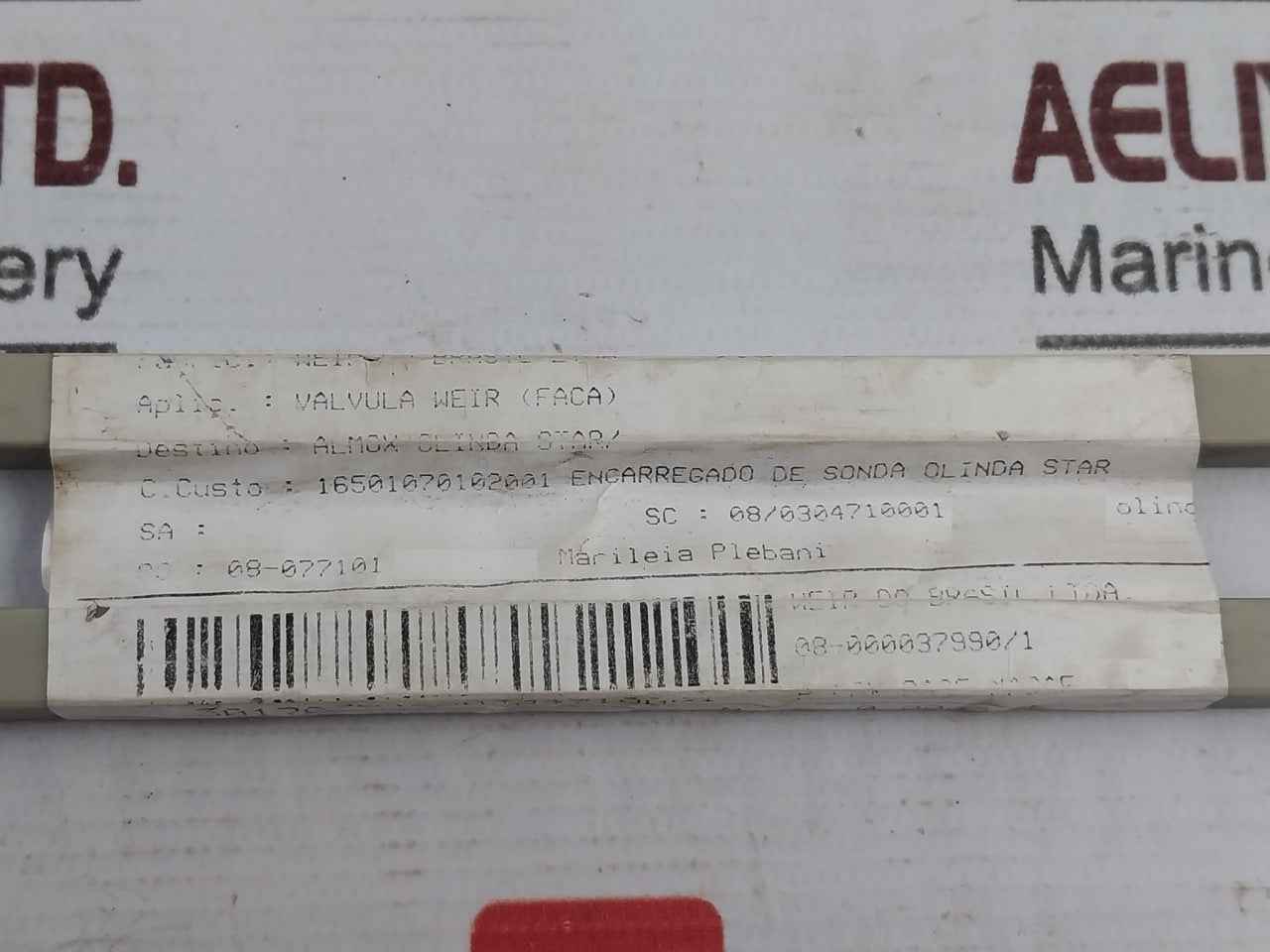 Weir W6A16004P04 Valve (Face) Component