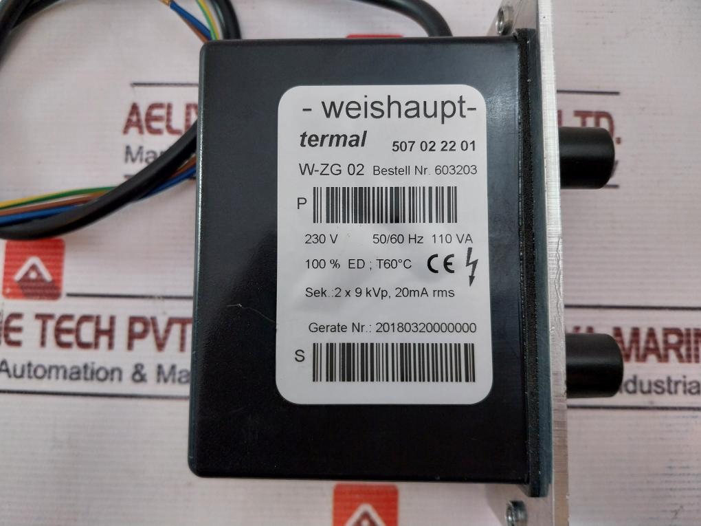 Weishaupt W-zg 02 Ignition Transformer