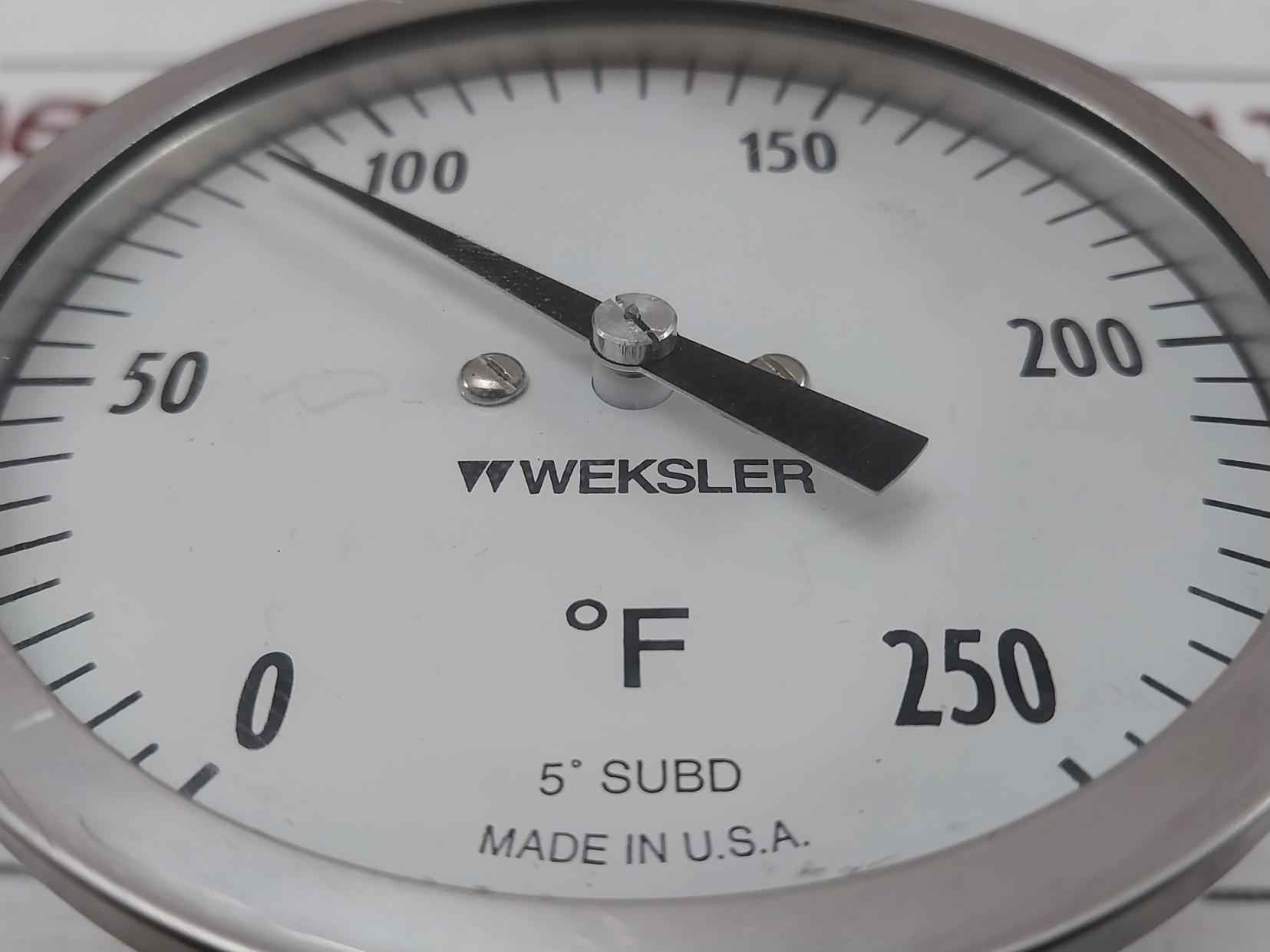 Weksler 0-250°F Bimetal Thermometer