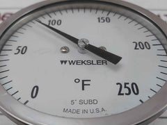 Weksler 0-250°F Bimetal Thermometer