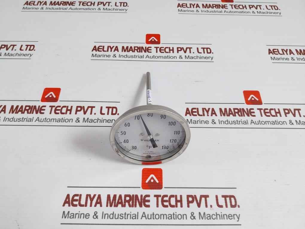 Weksler 6-mm Diameter Dial Thermometer 1-degree Subdivision 30-130°F