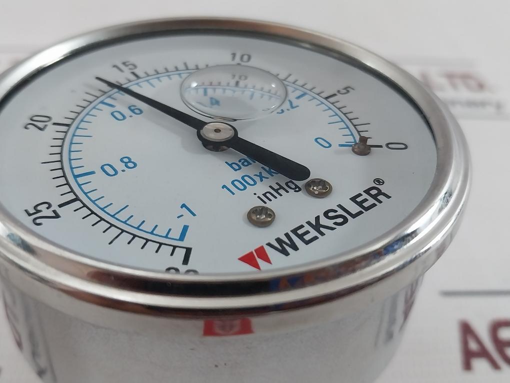 Weksler By12Yvc4Cw Stainless Steel Cased Liquid Filled Vacuum Gauge