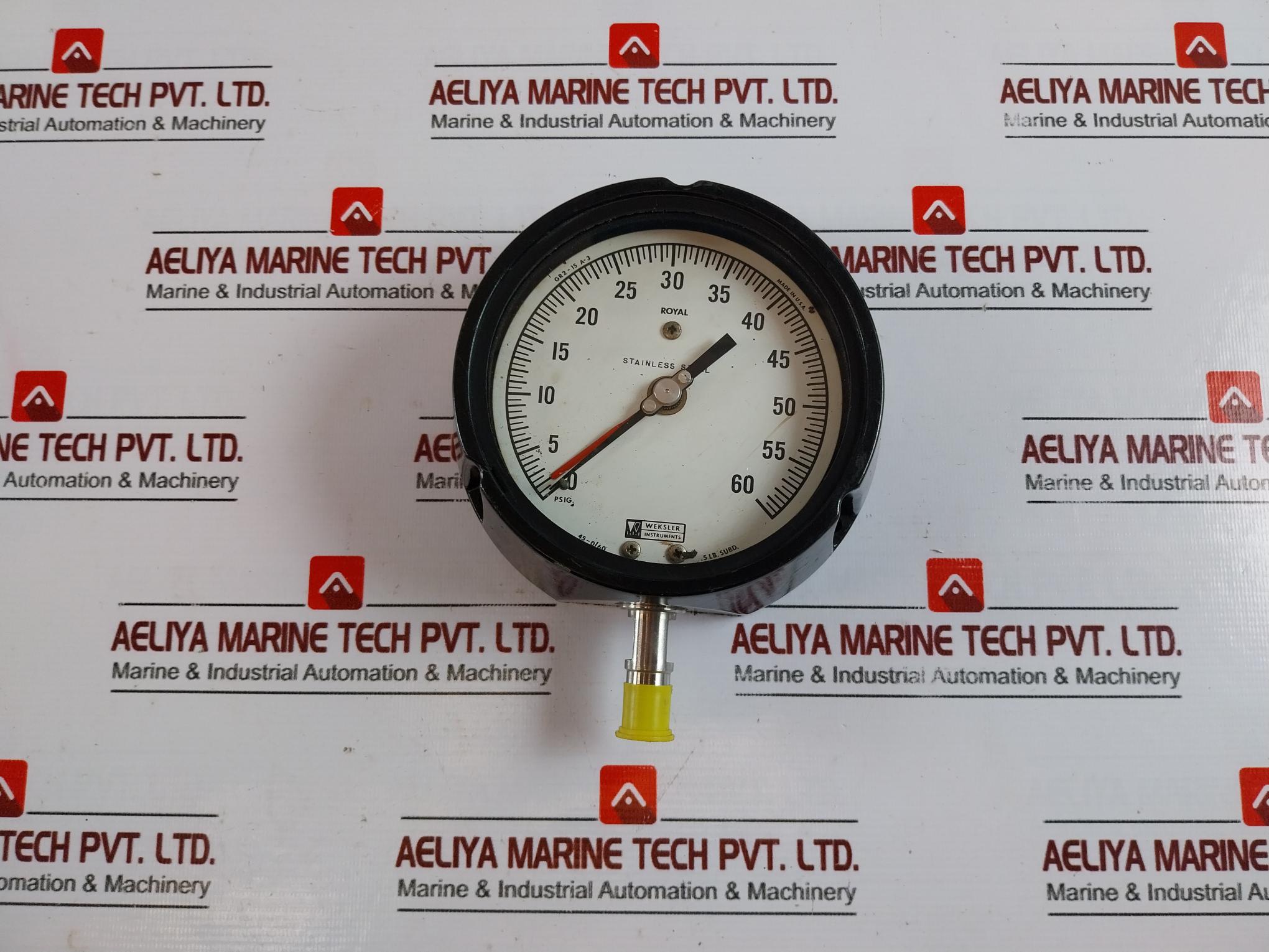 Weksler Gr2-15 A-3 Pressure Gauge 0-60 Psig